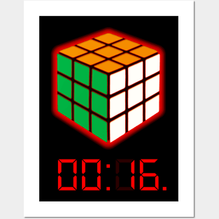 I solve a rubik's cube in 16 seconds t-shirt Posters and Art